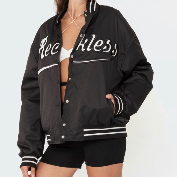 Reckless Oversized Baseball Jacket 
